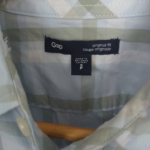 GAP Green Casual Button Down Shirt Lightweight Cotton - Size Small NWT - Picture 4 of 7